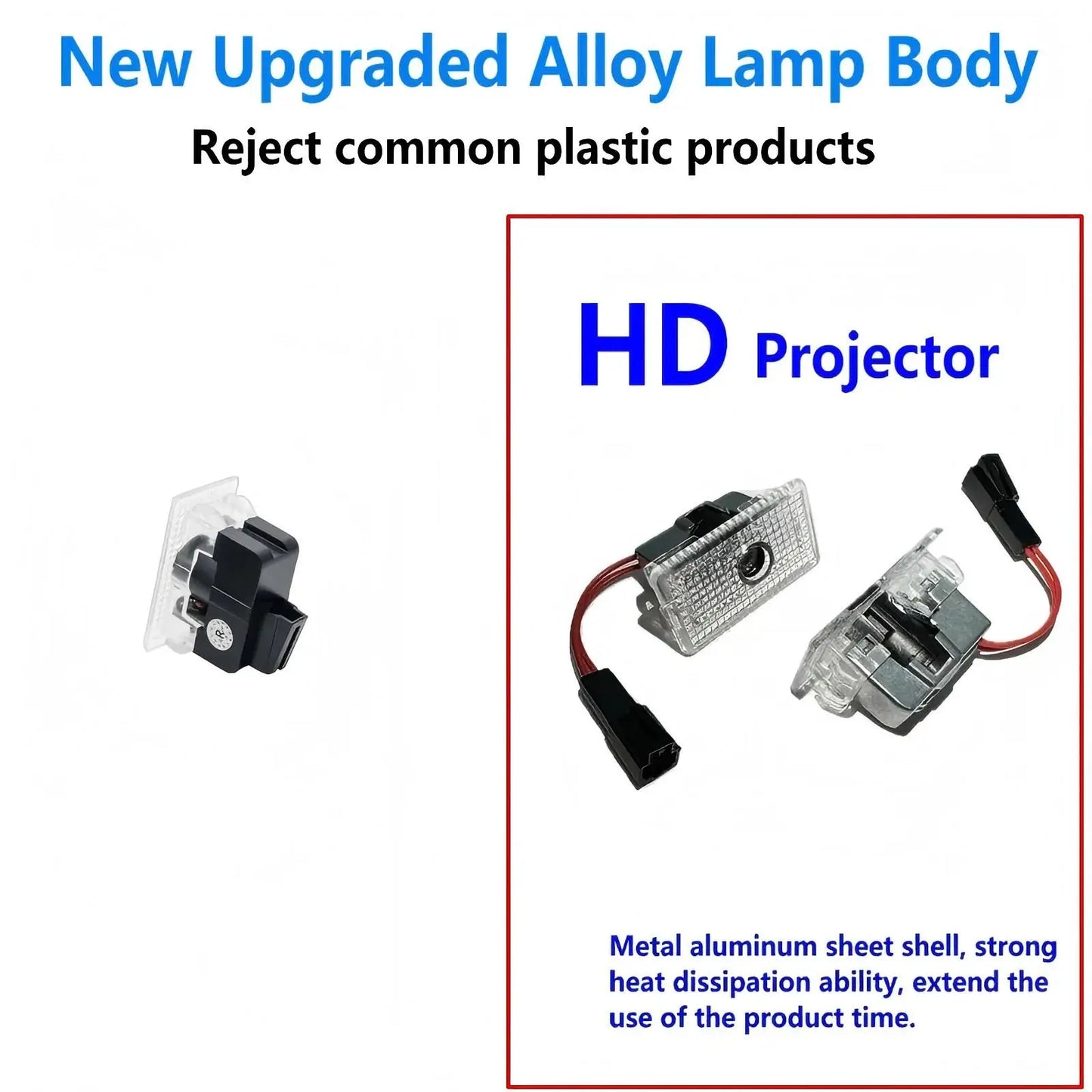 2/4Pcs Car Door LED Logo Projector Lights HD Welcome Light 3D Laser Ghost Shadow Light for  Model Y 3 S X Car Accessory