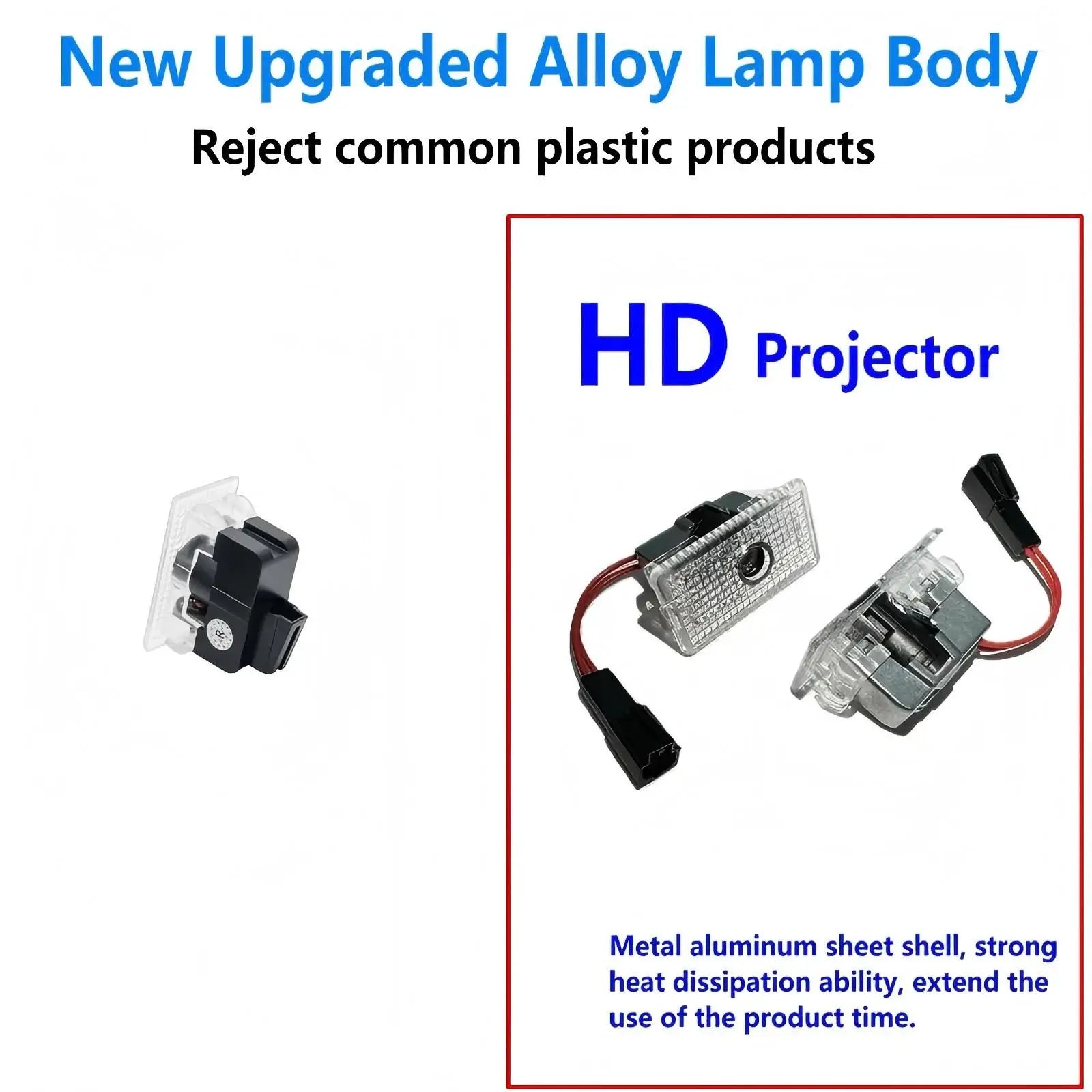 2/4Pcs Car Door LED Logo Projector Lights HD Welcome Light 3D Laser Ghost Shadow Light for  Model Y 3 S X Car Accessory