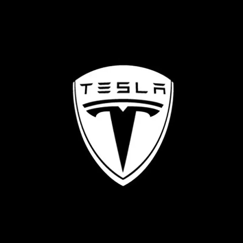 2/4Pcs Car Door LED Logo Projector Lights HD Welcome Light 3D Laser Ghost Shadow Light for  Model Y 3 S X Car Accessory