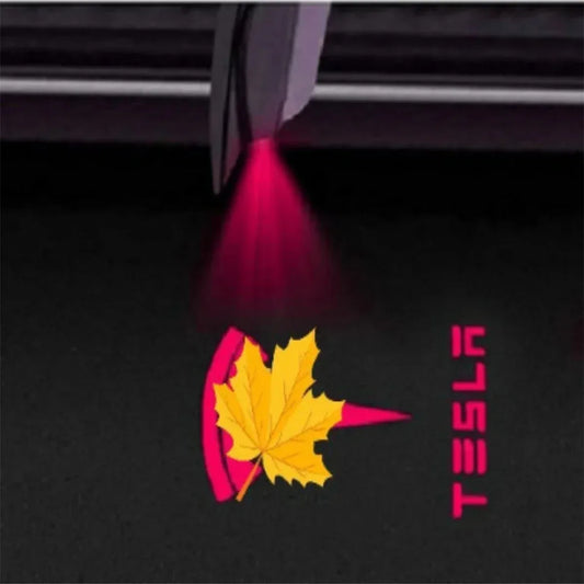 2/4Pcs Car Door LED Logo Projector Lights HD Welcome Light 3D Laser Ghost Shadow Light for  Model Y 3 S X Car Accessory